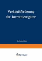 Verkaufsforderung Fur Investitionsguter 3322985903 Book Cover
