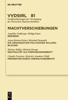 Machtverschiebungen (Veröffentlichungen der Vereinigung der Deutschen Staatsrechtslehrer 81) 3110757524 Book Cover