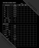 Matthew D. Publishing Yahtzee Score Sheet: Yahtzee Game Record Keeper for Multiple Games of Yahtzee Score Cards with Players Write in the player name and record dice thrown 1674393288 Book Cover