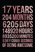 17th Birthday: Blank Lined Journal, Notebook, Planner Awesome Happy 17th Birthday 17 Years Old Gift For Boys And Girls 169758053X Book Cover