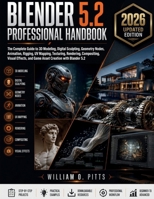 Blender 5.2 Professional Handbook: The Complete Guide to 3D Modeling, Sculpting, Geometry Nodes, Animation, Rigging, UV Mapping, Texturing, Rendering, Compositing, VFX, and Game Asset Creation B0H9GY6MK8 Book Cover