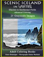 Scenic Iceland in Winter: Glaciers to Geothermal Fields: Advanced Coloring 25 Grayscale Images 1530319501 Book Cover