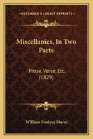 Miscellanies 1120646774 Book Cover