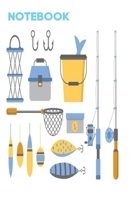 Notebook: Fishing gear funny fisherman's gift equipment Book Notepad Notebook Composition and Journal Gratitude Dot Diary 1700094068 Book Cover