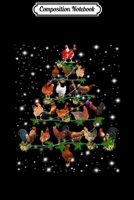 Composition Notebook: Funny Chickens Christmas Tree Ornament Decor Gift Journal/Notebook Blank Lined Ruled 6x9 100 Pages 1708568727 Book Cover