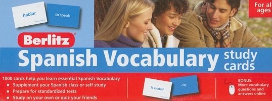 Berlitz Spanish Vocabulary Study Cards (Berlitz Study Cards) 9812680756 Book Cover