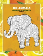Mandala Coloring Book for Girls Ages 8-12 - 100 Animals B08WPG52LN Book Cover