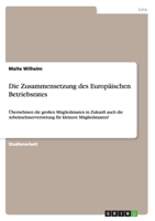 Die Zusammensetzung des Europ�ischen Betriebsrates: �bernehmen die gro�en Mitgliedstaaten in Zukunft auch die Arbeitnehmervertretung f�r kleinere Mitgliedstaaten? 365663761X Book Cover