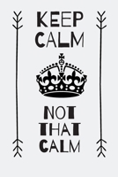 Keep calm, not that calm notebook: funny sarcastic journal 1676710663 Book Cover