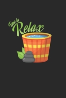 Time to relax: 6x9 Sauna lined ruled paper notebook notes 1697453686 Book Cover