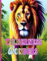 WILDERNESS WONDERS: A Majestic Lion Coloring Book B0C7JG3J24 Book Cover