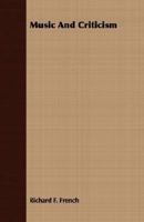MUSIC AND CRITICISM 1406739138 Book Cover