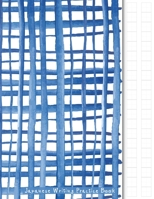 Japanese Writing Practice Book: Japanese Shibori Indigo Lattice Themed Genkouyoushi Paper Notebook to Practise Writing Japanese Kanji Characters and Kana Scripts such as Katakana and Hiragana together 1711774782 Book Cover