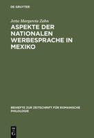 Aspekte Der Nationalen Werbesprache in Mexiko 3484520477 Book Cover