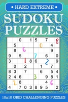 Sudoku Puzzle Books Hard Extreme: 10x10 Grid Small Book | Brick, Ladder, Diagonal, and Diamond Sudoku Challenging for Expert B0882JH71M Book Cover