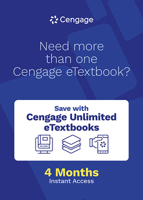 Cengage Unlimited ETextbook, 1 Term (4 Months) Printed Access Card 0357693930 Book Cover