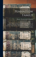 Penhallow Family: With Copies of Letters and Papers of an Early Date. As Published in the New-England Hist. and Gen. Register for January, 1878, and ... Brief Notices of Some Contemporary Families 1013725832 Book Cover