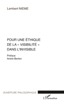 Pour une éthique de la visibilité" dans l'invisible" (Ouverture Philosophique) (French Edition) 229601352X Book Cover