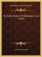 The Early History Of Bankruptcy Law 1016627521 Book Cover