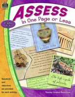 Assess in One Page or Less: Grade 6-8 1420631179 Book Cover