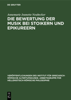 Die Bewertung der Musik bei Stoikern und Epikureern 3112477030 Book Cover