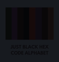 Just Black Hex Code Alphabet B0CNT3BTVP Book Cover