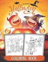 Halloween Coloring Book: Fun Children Coloring book for Halloween | gift for Boys and Girls B08JVH4NGT Book Cover