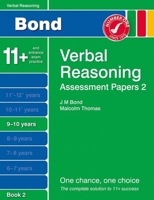 Bond Assessment Papers Verbal Reasoning 9-10 Yrs Book 2 1408525186 Book Cover