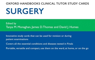 Oxford Handbooks Clinical Tutor Study Cards: Surgery 0199606420 Book Cover