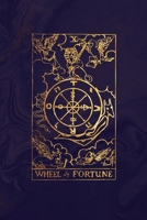 Wheel of Fortune: Tarot Card Journal - Midnight Marble and Rose Gold - 6 x 9 College Ruled Tarot Card Notebook 1087277027 Book Cover