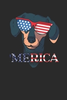 Merica Dachshund: Dachshunds Notebook, Blank Lined (6 x 9 - 120 pages) Animal Themed Notebook for Daily Journal, Diary, and Gift 169917055X Book Cover
