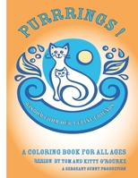 Purring!: Cute Feline Coloring Book for Adults and Kids B08JLQLNFV Book Cover