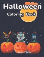 HALLOWEEN COLORING BOOK: halloween coloring images for 4 to 10 years B0CLRFHQNN Book Cover