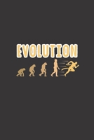 Evolution of Running: Lined notebook Run to your limit Perfect gift idea for Jogger, Marathon runners, sportsman and athlete 1702213676 Book Cover