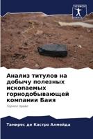 Анализ титулов на добычу полезных ископаемых горнодобывающей компании Баия: Горное право 6206017044 Book Cover