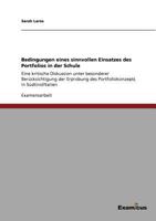 Bedingungen eines sinnvollen Einsatzes des Portfolios in der Schule: Eine kritische Diskussion unter besonderer Berücksichtigung der Erprobung des ... in Südtirol/Italien 3869431857 Book Cover