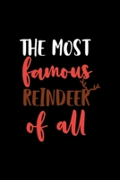 The Most Famous Reindeer Of All: Notebook Journal Composition Blank Lined Diary Notepad 120 Pages Paperback Black Solid Reindeer 170148322X Book Cover