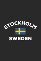 Stockholm Sweden: Swedish Flag City Notebook Journal Lined Wide Ruled Paper Stylish Diary Vacation Travel Planner 6x9 Inches 120 Pages Gift 170212309X Book Cover