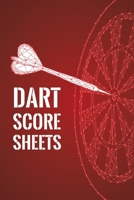 Dart Score Sheets: Customized Darts Cricket and 301 & 501 Games Dart Score Sheet in One Logbook (Red); Training Aid For Beginners & Advanced Players Maintaining A Personal Darts Scoreboard; Essential  1087187362 Book Cover