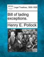 Bill of lading exceptions. 124003542X Book Cover