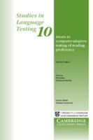 Studies in Language Testing 10: Issues in Computer-Adaptive Testing of Reading Proficiency 0521653800 Book Cover
