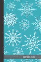 snowflakes notes: small lined Christmas Pattern Notebook / Travel Journal to write in (6'' x 9'') 120 pages 1709949619 Book Cover