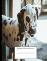 Composition Notebook: Cute Dalmatian College Ruled Notebook Lined Journal Gift For Women Men Kids 1691673595 Book Cover