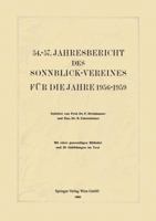 54. 57. Jahresbericht Des Sonnblick-Vereines Fur Die Jahre 1956 1959 3211805826 Book Cover