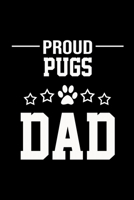 Proud Pugs Dad: Hangman Puzzles Mini Game Clever Kids 110 Lined Pages 6 X 9 In 15.24 X 22.86 Cm Single Player Funny Great Gift 1702254313 Book Cover