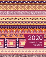 2020 Page A Day Planner: Calendar Schedule Organizer Pink Orange Boho Tribal Pattern Cover 1706178646 Book Cover