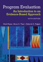 Program Evaluation: An Introduction 083041536X Book Cover