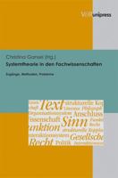 Systemtheorie in Den Fachwissenschaften: Zugange, Methoden, Probleme 3899718186 Book Cover