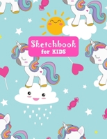 Sketchbook for Kids: Adorable Unicorn Large Sketch Book for Drawing, Writing, Painting, Sketching, Doodling and Activity Book- Birthday and Christmas ... Teens and Women - Nathalie Modern Press # 026 1655732161 Book Cover
