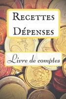 Recettes Dépenses: Livre de comptes (French Edition) 169977451X Book Cover